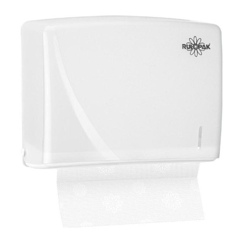Rulopak Modern Z Katlı Banyo Mutfak Kağıt Havluluk Dispenseri Aparatı 200 Lü Şeffaf Beyaz