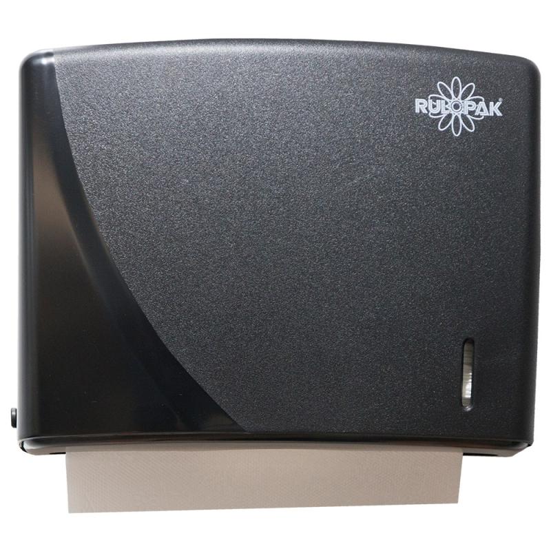 Rulopak Modern Z Katlı Banyo Mutfak Kağıt Havluluk Dispenseri Aparatı 200 Lü Siyah