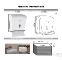 Vialli K20M Banyo Mutfak Lavabo Pratik Z Katlı Kağıt Havlu Dispenseri Kapasite 200 Kağıt Gri